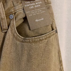 Madewell Vintage Wide Leg Tan Jeans